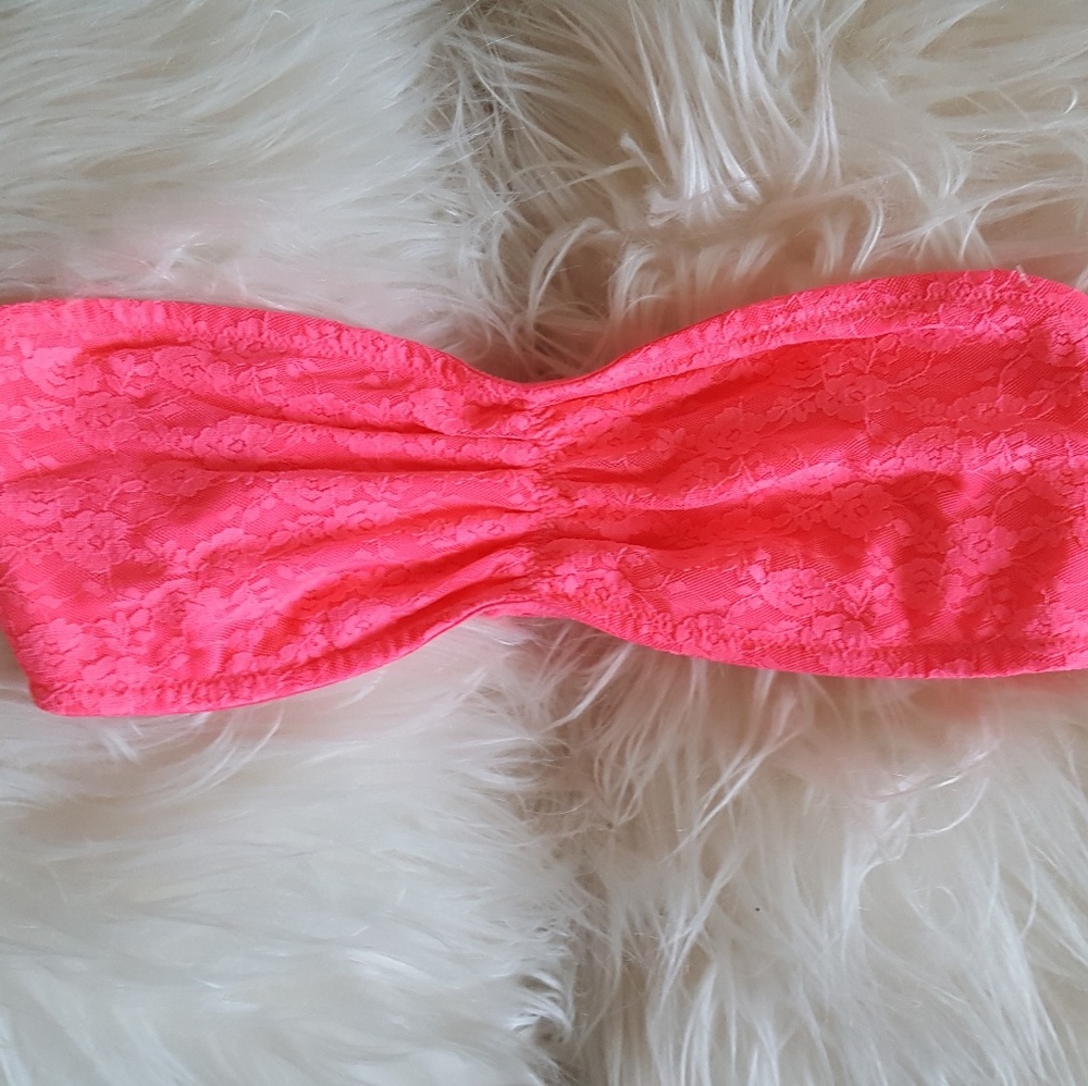 PINK Lacy Pink Bandeau